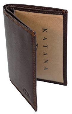 Micro Portefeuille Katana Unisexe en Cuir Sauvage réf 753090 (4 coul.disp.) (Choco)