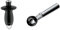 WMF Top Tools Erdbeestrunkentferner 9,5 cm, Edelstahl, Tomatenstrunkentferner & Gourmet Eisportionierer 18 cm, Eislöffel mit Auswerfer