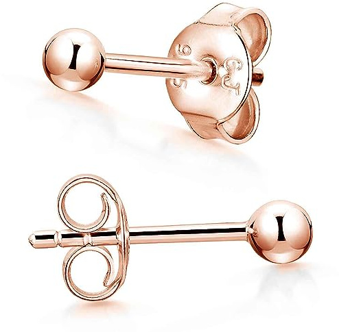 MATERIA by Matthias Wagner Rosegold Kugel Ohrstecker Silber 925 vergoldet für Damen SO-350