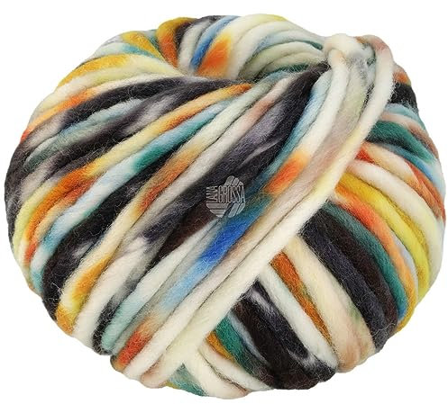 LANA GROSSA Confetti | Fingerdickes Merino-Dochtgarn mit Sprenkeldruck | Handstrickgarn aus 100% Schurwolle (Merino) | 100g Wolle zum Stricken & Häkeln | 50m Garn FB 7
