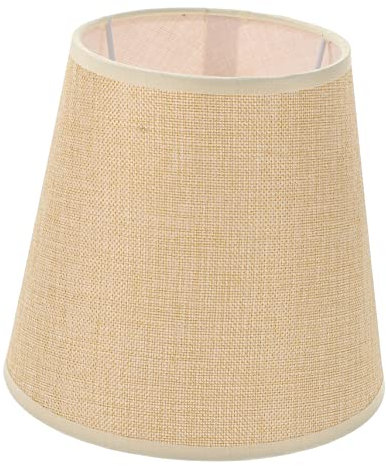 Angoily Lampenschirme Stoff Moderne Ersatz Lichtschirm E27 Ersatzschirm Natürlicher Stoffschirm Stehlampenabdeckung Für Kandelaber Kronleuchter Tisch-Schreibtischlampe