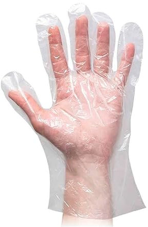 LESS NO MORE PLASTIC 500 Guanti PEHD Per Alimenti. Monouso, Biodegradabili