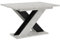 PROROOM FURNITURE - Xara Table - Esstisch - Rechteckig - 120x90x75 cm - Ausziehbar auf 160 cm - Säulentisch - mit X-Gestell - Modern - für Esszimmer, Küche, Wohnzimmer, Salon - Schwarz