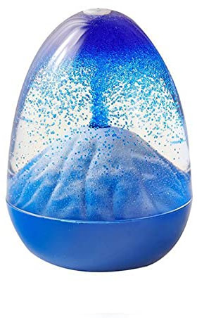 Liquid Motion Bubble Timer, Reloj de Arena Líquido Erupción de Volcán Huevo, Temporizador de Movimiento Líquido, Juguete Sensorial Fidget Toy Decoración para Hogar Oficina (Azul)