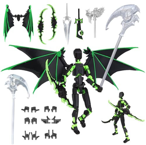 TOGETDREAM Assembled T13 Action Figure, 3D Printed Lucky 13 Toys With 6 Weapons & 6 Hands Set, Multi-Jointed Movable Dummy Present/Decorations/Toys for Game Lovers