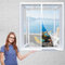 Magnetica Finestra Premium 160 x 45 cm Porte Chiusura Automatica Tendina Magnetica per Zanzariera Mantiene Traspirante per Windows, Bianco
