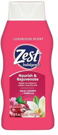 Zest Body Wash - Infused with Wild Cherry and Vanilla - Hydrating Body Soap - Suitable for All Skin Types - Wild Cherry and Vanilla - 532 ml