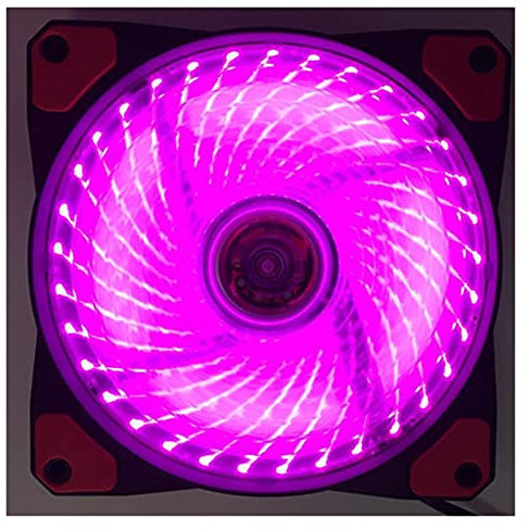 ZHCHAO 120mm PC Computer 16dB Silent 15 LED Or 33led Case Fan Heatsink Cooler Cooling Pc Fan 12CM Fan 12V 3P IDE 4pin(Purple 33 LEDs)