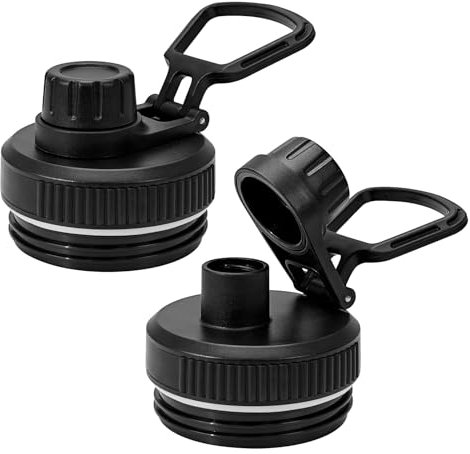 XccMe 2 Pack Spout Lid for Yeti Rambler Water Bottle 18/26/36/64 oz,Replacement Chug Cap for YETI Bottle with Wide Handle, Leakproof, BPA Free and Dishwasher Safe