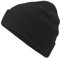 Roughtex Beanie aus Bio-Baumwolle Doppellagiger Strick, atmungsaktiv und weich Wintermütze Damen Herren Schwarz