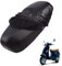 generisch Leder-sitzbezug Motorrad kompatibel mit Vespa Lx 50 2008-2014,Roller sitzbankbezug,wasserdicht,regendicht,staubdicht und sonnenfest (Black)