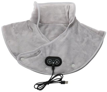 Neck and Shoulder Heating Pad, with 3-Speed Vibration Massage and Heating Function, Electric Heat Vibration Massage Shawl for Shoulder & Neck Relief