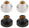 Laroal Lot de 4 Douilles d'ampoule E14 à vis Rondes, Supports de Lampe de Remplacement
