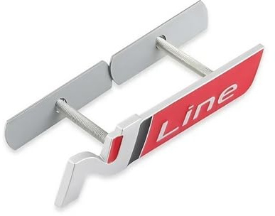 3D Metall N Linie Logo Auto Kühlergrill Emblem Auto Aufkleber(Matte silver red-Nline)