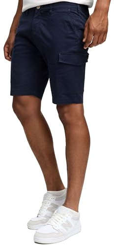 Indicode Kurze Hosen Herren - Laulax - Cargo Shorts für Männer aus Baumwolle - Sommer Freizeithose mit Taschen - Sportlich eleganter Look - Regular Fit - Bequemes Material mit Stretch