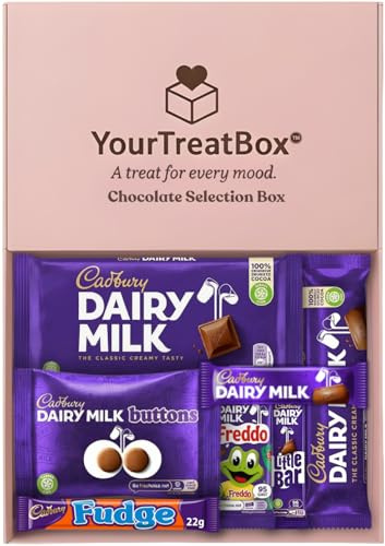 Chocolate Selection Box, Chocolate Gift Box | Chocolate Hamper with Chocolate Buttons | Letterbox Friendly Gift Hamper for Family, Friends, Gift for Him, Gift for Her