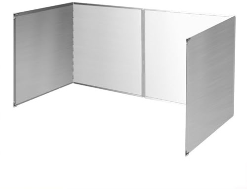 Shophubio Foldable Stainless Steel Kitchen Splashback – Adjustable Stove Protection Plate for Gas Cooktops, Oil Splatter Guard & Heat Resistant Screen(29 * 40 4slices)