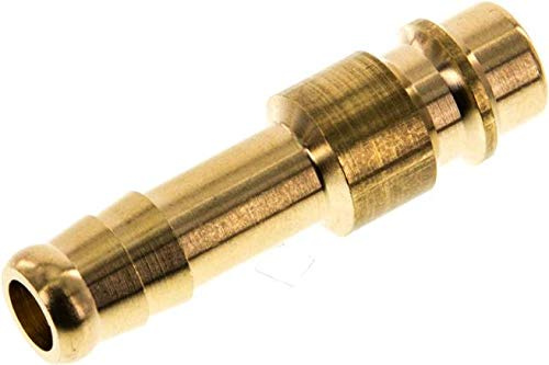 Kupplungsstecker (NW7,2) 8 (5/16) mm Schlauch, Messing Werkstoff:Messing beidseitig absperrend:Nein