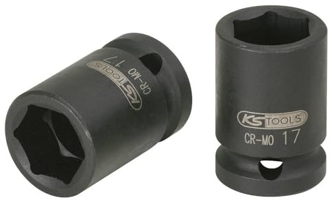 KS Tools 515.0050 1/2 Sechskant-Kraft-Stecknuss, kurz, 1''