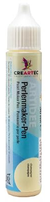 Artidee CREARTEC Perlenmaker Pen - Champagner - zum Gestalten von dekorativen 3D Farbperlen auf Textilien, Holz, Leder, Glas, Keramik - 30ml - Made in Germany
