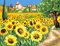 MAMMUT 8241333 - Malen nach Zahlen Senior, Sonnenblumen, Komplettset mit bedruckter Malvorlage im A3 Format, 12 Acrylfarben, Pinsel und Anleitung, großes Malset ab 10 Jahre