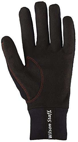 Wilson Staff Damen Golf-Winterhandschuh, Winter, Material-Kombi, Größe: L, Linkshand, LLH, schwarz, WGJA00111L