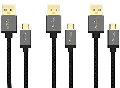 KabelDirekt – 3x 1,5m Cable Micro-USB (USB 2.0, Conector USB-A al Conector Micro-B, Sincronización y Carga)