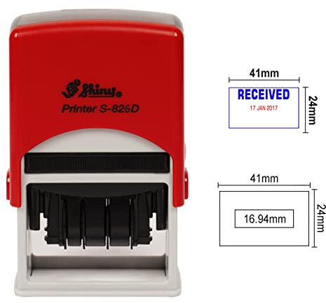 Self Inking Shiny Datum Stempel Mit Empfangenem Text Ofiice Stationarer Gummi Stempel S - 826D