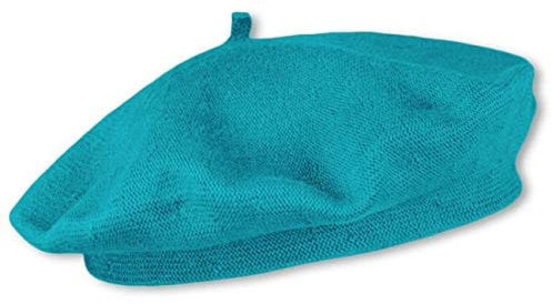 Lipodo Biskaya Baumwollbaske Baskenmütze Made in Italy Damen Sommer Türkis