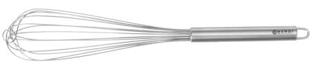 HENDI Schneebesen, Rührbesen, Ballonschneebesen, 7 dünne flexible Drähte, mit Aufhängöse, Geschirrspülmaschinengeeignet, 350mm, Edelstahl