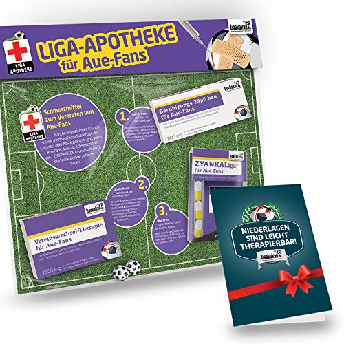 Alles für Aue-Fans by Ligakakao.de AUE Mütze ist jetzt die Liga-APOTHEKE Strickmütze lila-weiß Logo Emblem Männer-Größe