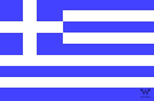 WHATABUS Griechenland Flagge Aufkleber - Länderflagge als Sticker 8,5 x 5,5 cm