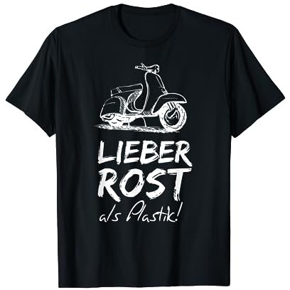 Vintage Motorroller RAR OLDTIMER Moped Geschenke T-Shirt für Roller und Mopedfahrer, Roller-Gang, Schwarz, Unisex, Medium, Kurzarm, T-Shirt
