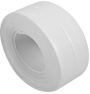 Auto-Adhésif Bande d'Etanchéité, 2 Rouleaux Ruban d'étanchéité Imperméable Résistant à l'humidité pour Baignoire Evier de Bain Toilette Cuisine Salle de Bains(38mm*3.2M, blanc)