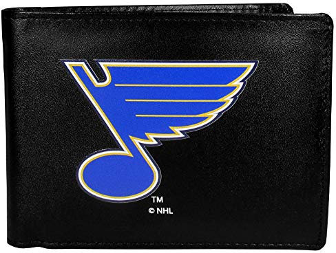 Siskiyou Sports St. Louis Blues Geldbörse aus Leder mit großem Logo, Schwarz, Einheitsgröße