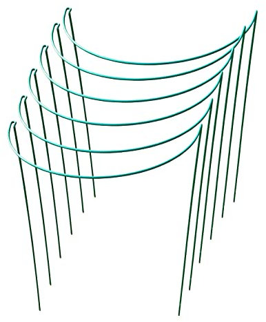 Selections Garden Hoop Bow Plant Support Connecting Green Metal Hoops 52cm x 90cm - Pack of 6
