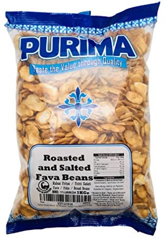 Salted Broad Beans 1kg - Roasted Fava Beans - High Protein Keto Paleo Vegan Plant Based Flava Fave Bean – Perfect Tasty Snack for Body Building and Fitness PURIMA