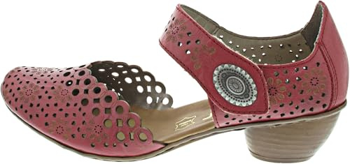 Rieker Pia Womens Open Court Shoes 6.5 UK Red