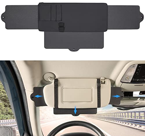 JoyTutus Extensor de parasol para coche, visera ajustable que protege de antirreflejos, bloqueador de rayos UV, parasol para ventana, parabrisas, extensor para automóvil, SUV