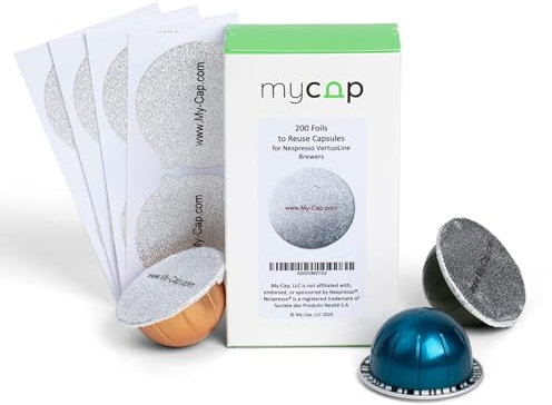 My-Cap Films pour réutiliser les capsules pour brasseurs Nespresso VertuoLine (200)
