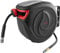 Poppstar Avvolgitubo per tubi ad aria compressa professionale (30 m + 2 m, diametro del tubo 3/8 (9,5 x 15 mm)), connessione 1/4 BSPT giunto rapido, con riavvolgitore automatico e auto-stop