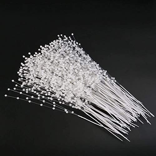 Brides Bouquet,Pearl Sticks 50 Pack Pearl Sprays Corsage Creations Maids Pearl Stems Wedding Pearl Flower Spray for Wedding Home Party Decoration Art Craft 10 Inch
