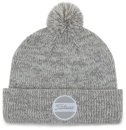 Titleist Herren Boardwalk Pom Beanie, Heidekraut, Weiß, Einheitsgröße