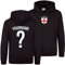 Purple Print House England Hoodys for Kids, England Flag Badge Custom Name and Number Hoodie, Football Personalised Retro Europe Summer 2022 Footy Gifts for Boys Girls, 12-13 Years, Black