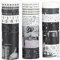 LGEGE 20 Rollen Washi Tape Set, 25/20/15/10/5 mm breit, Schwarz & Weiß, Gothic Vibe Element, Abdeckband Dekor für Scrapbook, DIY Handwerk, Scrapbooking, Geschenkverpackung, Tagebuch, Planer