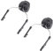 AYNEFY Helmet Adapter Holder, 1 Pair POM & Stainless Steel Helmet Arc Rail Suspension Headset Support, Left & Right Side Attachments For Comtac Headset, Black