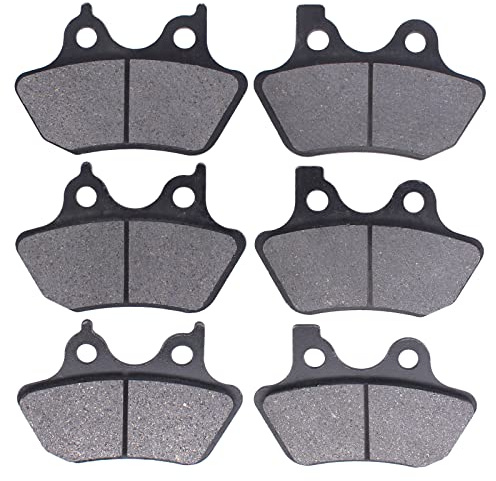 MOTOKU Front and Rear Brake Pads for Harley Electra Glide Road King Dyna Sportster XL1200 XL883 Heritage Softail Fat Boy Night Train Vrod
