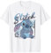 Disney Lilo & Stitch Tropic Blue Leaf Stitch Camiseta
