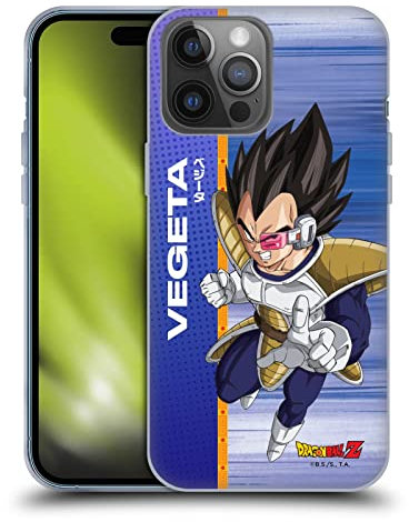 Head Case Designs Officially Licensed Dragon Ball Z Vegeta Saiyan Arc Characters Gel Case [Military Grade Protection] Compatible with Apple iPhone 14 Pro Max and Compatible with MagSafe