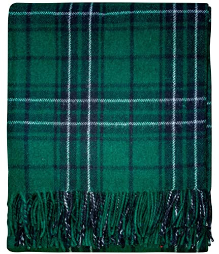 I LUV LTD Tartan Blanket Picnic Rug Wool Mix Scottish MacLean Hunting Modern Tartan